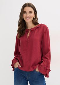 bonprix Tunika z delikatnej mieszanki wiskozy, czerwony, 46