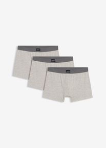 bonprix Chiloți boxer mulați cu bumbac (3 buc./pac.), gri, 8 (XXL)