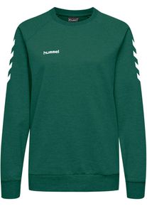 Hummel Kvinnor Sport sweatshirt m&ouml;rkgr&ouml;n / vit Storlek XL