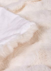 bonprix Fake Fur puha pl&eacute;d, b&eacute;zs, 130/170 cm