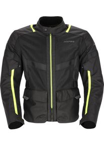 Acerbis Ramsey Long, casaco t&ecirc;xtil , cor: Preto/Amarelo N&eacute;on , tamanho: XXL