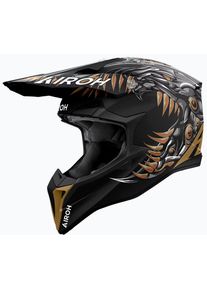 Airoh Wraaap Cyborg, kask motocrossowy , kolor: Matowy Czarny/Szary/Brąz , rozmiar: XXS