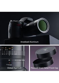 TTArtisan 100mm F2.8 Makro kompatibel mit Canon EF (Canon EF, Vollformat), Objektiv, Schwarz