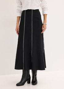 bonprix Femei Fustă stretch maxi din bengalină, negru, 44
