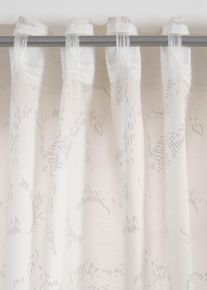 Lot de 2 voilages semi-transparents aussi en extra long - beige - taille 145x135 cm - bonprix