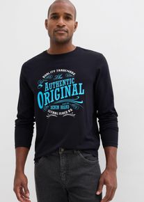 T-shirt manches longues 100% coton - noir - taille 68/70 (4XL) - 100% coton - bonprix