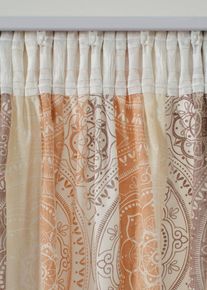 Rideau avec rayures (1 pce) - orange - taille 175x135 cm avec coton - bonprix