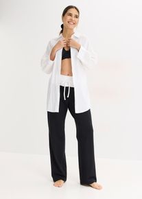 Pantalon de pyjama - noir - taille 42/44 (M) avec coton - bonprix