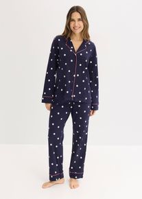 Pyjama doux - bleu - taille 58/60 (3XL) - 100% coton - bonprix
