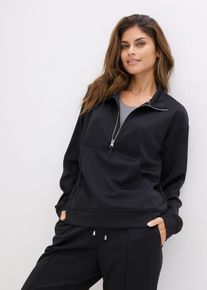 bonprix Sport-Jacke mit Stehkragen, schwarz