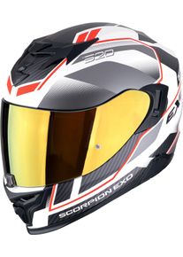 Scorpion EXO-520 Evo Air Lena, kask pełnotwarzowy , kolor: Matowy Biały/Szary/Czerwony/Czarny , rozmiar: XS