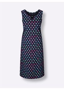 feel good Damen Sommerkleid in marine-magenta-bedruckt ,Gr&ouml;&szlig;e 36/38, Witt, 50% Baumwolle, 50% Modal