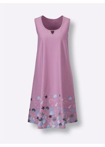 feel good Damen Sommerkleid in orchidee-aqua ,Gr&ouml;&szlig;e 48/50, Witt, 100% Baumwolle