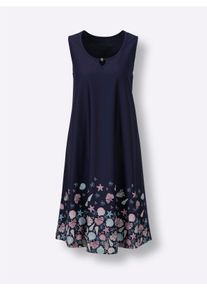 feel good Damen Sommerkleid in marine-aqua ,Gr&ouml;&szlig;e 36/38, Witt, 100% Baumwolle