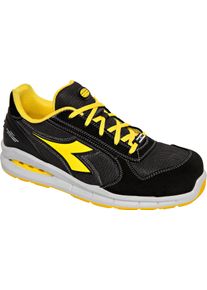 Diadora Utility Run Net AB Low S1PS, safety shoes unisex , color: Black/Dark Grey/Yellow , size: 45 EU
