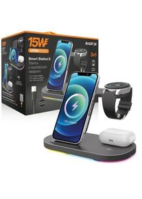 Aligator Stanica Smart Station S s bezdr&ocirc;tov&yacute;m nab&iacute;jan&iacute;m 3v1, 15W