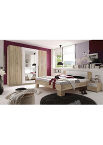 Boxxx Schlafzimmer , Wei&szlig;, Eiche San Remo , Glas, Holzwerkstoff , 5 F&auml;cher , in verschiedenen Holz-Dekoren erh&auml;ltlich , Schlafzimmer, Komplette Schlafzimmer und Serien, Schlafzimmerserien