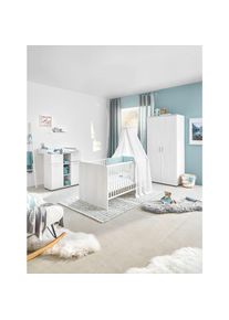 My Baby Lou Babyzimmer, Wei&szlig;, Holzwerkstoff, 2 F&auml;cher, 2 Schublade(n) Schubladen, zum Juniorbett umbaubar, Lattenrost inklusive, Schlupfsprossen, Babym&ouml;bel & Kinderm&ouml;bel, Babyzimmer, Babyzimmer-Serien