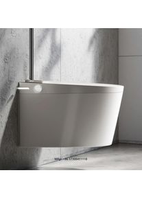 Home Use Smart Wall-mounted One Piece Toilets Siphon Jet Flushing Elongated Ceramic WC Bidet Remote Control Heated