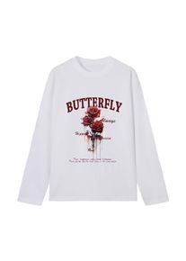 New men&rsquo;s and women&rsquo;s T-shirts, featuring gentle thorn prints in a dark romantic style, casual short-sleeve couple T-shirts