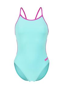 arena Str&oacute;j kąpielowy 'LACE BACK SOLID' dla kobiet turkusowy / fioletowy Rozmiar XS