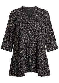 ZIZZI Tunica 'Cabine' Femei negru, Mărimea XXXL