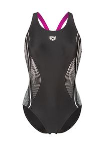 arena Str&oacute;j kąpielowy 'Grid V Back' dla kobiet czarny / biały Rozmiar XS