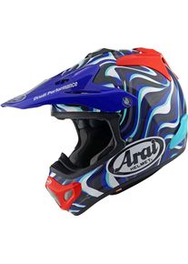 Arai MX-V EVO Stream, kask motocrossowy , kolor: Granatowy/Turkusowy/Biały/Czerwony , rozmiar: S