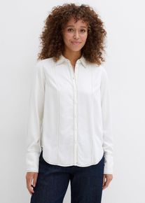 Bluse i lett viskose, hvit, st&oslash;rrelse 44, bonprix