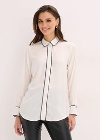 Bluse av lett sateng, hvit, st&oslash;rrelse 44, bonprix