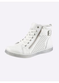 Andrea Conti Dames Kort laarsje in wit ,maat 36, Witt, 100% Runderleer