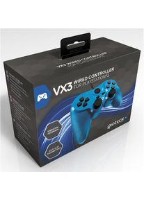 GIOTECK Controller Wired VX3 Blu PS3 (PS3), Gaming Controller, Blau