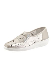 Damen Slipper in wollwei&szlig; ,Gr&ouml;&szlig;e 37, Witt, 100% Glattleder