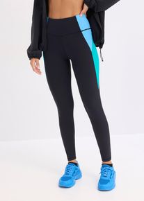 bonprix Femei Colanți sport confortabili cu culori contrastante și uscare rapidă, negru, 44/46