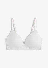 bonprix Női Feel Comfort előform&aacute;zott melltart&oacute; merev&iacute;tő n&eacute;lk&uuml;l, neccbet&eacute;ttel, sz&uuml;rke, 85C