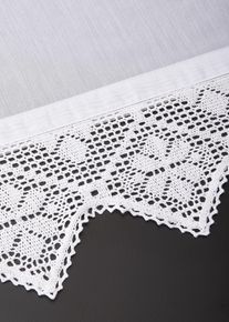 bonprix Rulou cu bordură croșetată, alb, &Icirc;/Lă: 130/60 cm