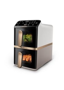 Philips Hei&szlig;luftfritteuse &raquo;NA462/80 4000 Series Stacked Dual Basket und 10L Kapazit&auml;t (5+5L)&laquo; 2750 W Fassungsverm&ouml;gen 0 l RapidAir Technologie; Wei&szlig;/