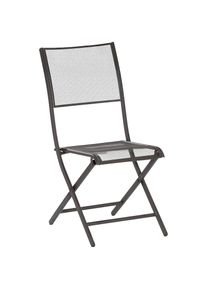 Merxx Gartenstuhl &raquo;Samos&laquo; (Set) 2 Stk.2er Set, stapelbar, Oval-Stahlrohr-Gestell 30x15 mm, schwarz