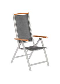 Merxx Gartenstuhl &raquo;Siena, TOPSELLER!&laquo; () 1 Stk.Alu/Textil/Akazie, verstellbar