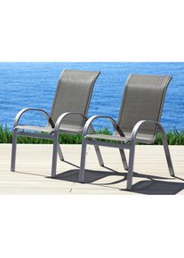 Merxx Gartenstuhl &raquo;Amalfi&laquo; (Set) 2 Stk.2er Set, Alu/Textil, stapelbar