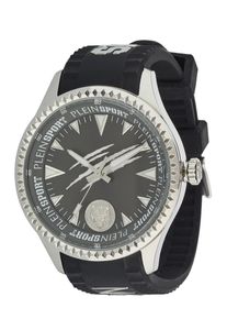 Plein Sport M&auml;n Analog klocka 'LINEMAN' svart / silver Storlek One Size