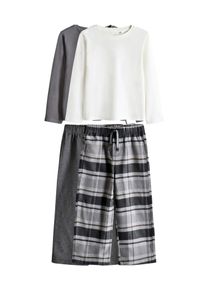 The Set, Drenge, Natt&oslash;j, Gr&aring; / Sort / Hvid, St&oslash;rrelse 4 yrs