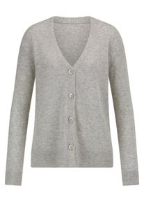 Peter Hahn - Strickjacke aus 100% Kaschmir, grau, Gr. 46, Kaschmir