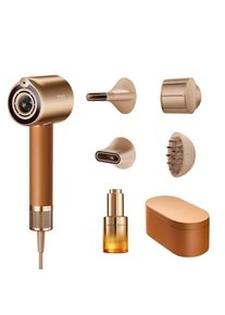 DREAME, Haartrockner &raquo;Miracle Pro&laquo; 1.600 W 4 Aufs&auml;tze 1.600 Watt, Essenz-Infusionsnebel, Rotlichtfunktion, Ionentechnologie, Gold, Kunststoff, 