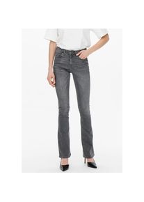 Only, Damen, Bootcut-Jeans &raquo;ONLBLUSH LIFE MID FLARED&laquo;, col. grey denim 32", L&auml;nge 32, XL (42) -L&auml;nge 32, col. grey denim 32", Mid Waist Schnitt sorgt 