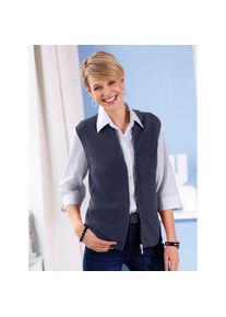 Classic Basics, Damen, Strickweste, nachtblau, 52, nachtblau, dezentes Strickmuster