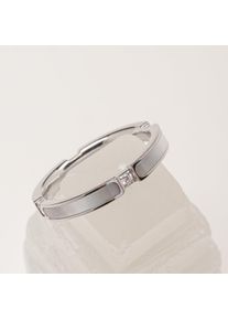 Holzkern Campania Ring Silver och P&auml;rlemor