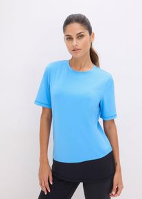 T-shirt per lo sport con effetto strutturato, Blu, Taglia 50/52 (L), bonprix