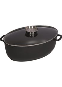 Kelomat Br&auml;ter oval 3-teilig, 8L, Pfanne + Kochtopf, Silber