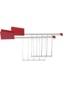 Alessi Plisse,2 Zangen Toaster R, Toaster, Rot